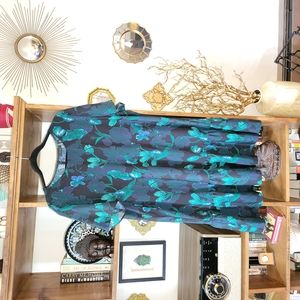 Extra 25% off Sale - Halogen Dark Floral Dress 2x - $18